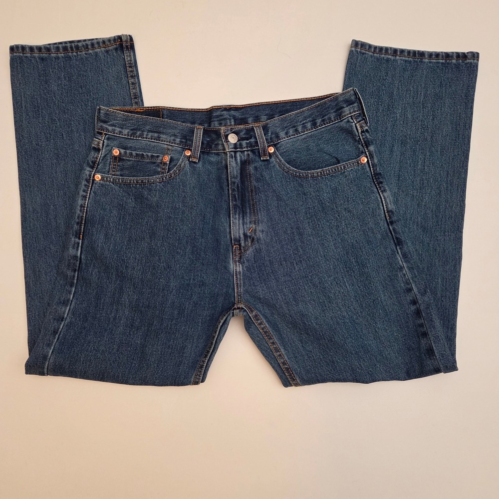 Levi's 505 Regular Fit Jeans Mens W34 L30 Medium Wash Classic Denim Blue‎